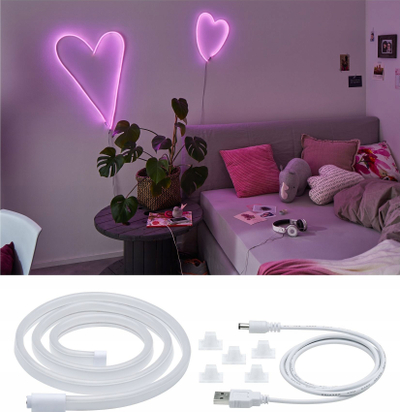 Shirit LED Paulmann Neon Colorflex USB 1m, 4.5W, rozë