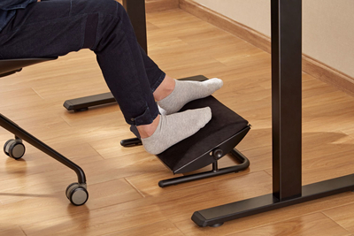 Mbajtëse këmbësh Mozos FS3, ergonomike, e rregullueshme, e zezë