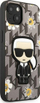 Kapak telefoni Karl Lagerfeld Flower Ikonik Karl, për iPhone 13 6.1", TPU, gri