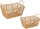 Set shporta Atmosphera Eugène Crates L30, letër e thurur, 35 x 17 x 24 cm, bezhë