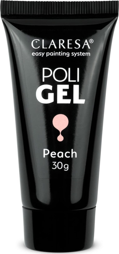 Xhel ndërtues për thonj Claresa Poli Gel Peach, 30g, ngjyrë pjeshke