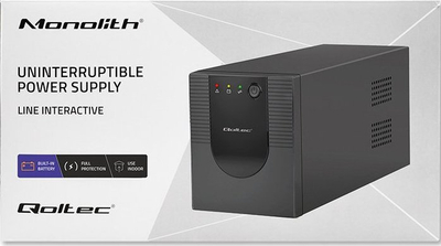 UPS Qoltec 53776, Line Interactive, 1500VA 900W, i zi