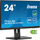 Monitor iiyama ProLite XUB2463HSU-B1, 24", 1920 x 1080, 100 Hz, i zi