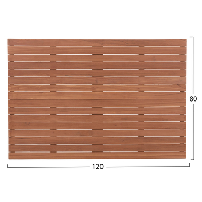 Panel tavoline HM18138, dru tik masiv, 120x80x4cm, ngjyrë natyrale