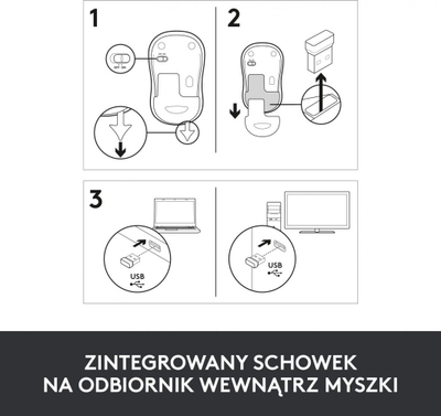 Maus Logitech M185, wireless, USB, i zi dhe i kuq