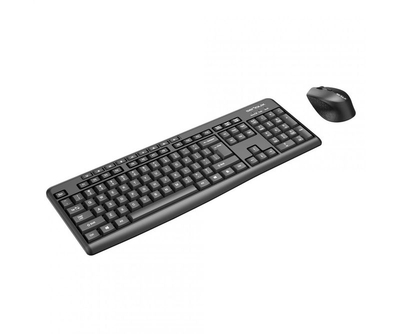 Komplet tastierë dhe maus Serioux SRXK-SKIT706W, wireless, 2.4G, i zi