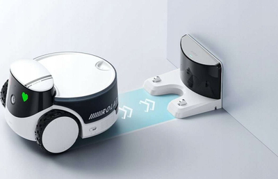 Robot inteligjent për kafshë Enabot Ea0405 Rola Petpal, interaktiv, i bardhë dhe i zi