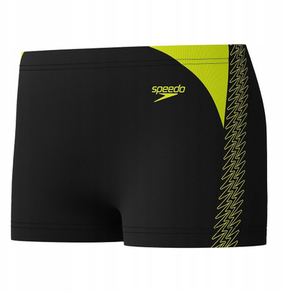 Rroba banje çunash Speedo HyperBoom Splice, Enduraflex, të zeza me të verdhë