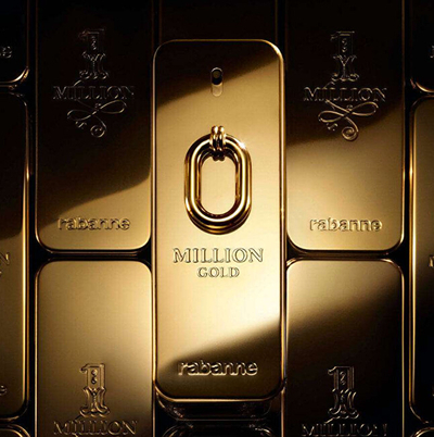 Set dhuratë Rabanne Million Gold, Eau de Parfum Intense meshkuj, parfum deodorant spray udhëtimi