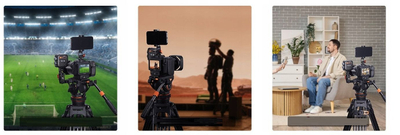 Tripod K&amp;F Concept VA3+BV10, aliazh alumini dhe magnezi, kokë fluide, metalik