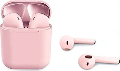 Kufje Bluetooth Trusty InPods TWS, me power bank 300mAh, roz