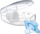Biberon Chicco PhysioForma Mini Soft, silikon, 0–2 muaj, blu