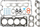 Set gasketash motorike Cometic Gasket Street Pro, 86 mm bore, për Mitsubishi DOHC 4G63-T 2.0L 1989-1997