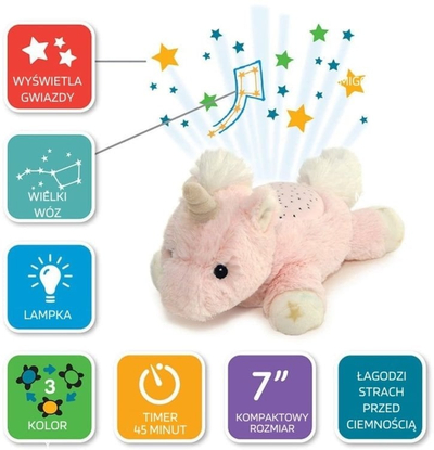 Dritë nate Cloud B Night Unicorn, unikorn dekorativ, për fëmijë, shumëngjyrëshe