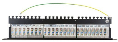 Patch panel rrjeti Deltaco 24xRJ45 Cat6a STP, 1U, 19", i zi