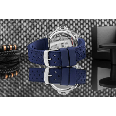 Ora burrash Timex Harborside Coast TW2Y05000, quartz, rezistente ndaj ujit 100m, blu