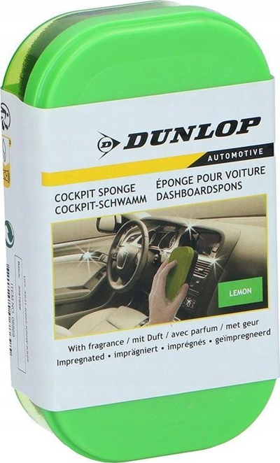 Sfungjer për pastrim kokpiti Dunlop Lemon, me erë limoni, jeshil