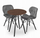Set tavoline rrethore Oskar Todi 60 me 2 karrige Lago, ash, gri