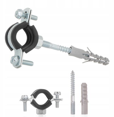 Kllapë metalike për gypa me gomë, 3/8", 15–19 mm, e zezë