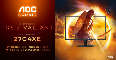 Monitor gaming AOC 27G4XE, 27", 180Hz, 1ms, i zi