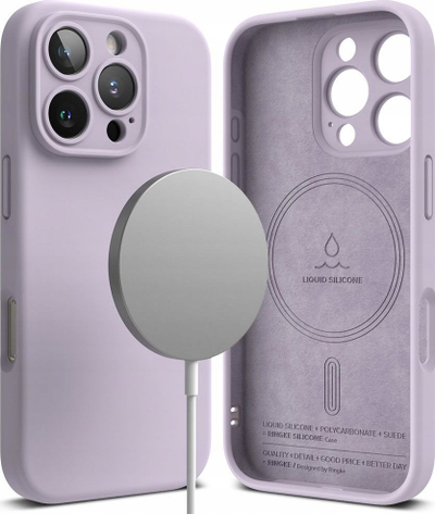 Kapak telefoni Ringke Silicone Magnetic MagSafe për iPhone 16 Pro, silikon i lëngshëm, përputhet me MagSafe, lejla e çelët