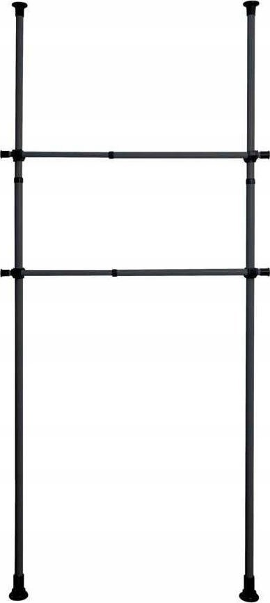 Set shufrash zgjeruese për rroba Wenko Herkules Twin, 75-120 cm, çelik edhe plastikë, e zezë
