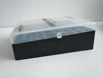 Kuti për me rregullu bateritë Ansmann Battery Station, për AA AAA 9V, plastike, transparente