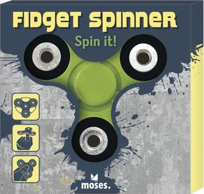 Lodër fidget spinner Moses, plastike, me kushineta çeliku, jeshile