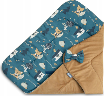 Mbështjellës për bebe Sensillo Velvet Teddy Bears, 75x75 cm, kadife karamel