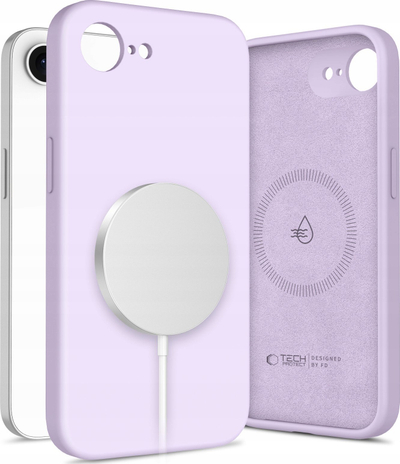 Mbrojtëse telefoni Tech-Protect Liquid Silicone MagSafe, për iPhone 16E, mauve