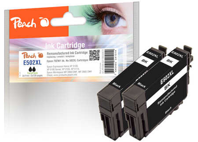 Kartutxh boje Peach E502XL, set 2 copë, XL, i zi