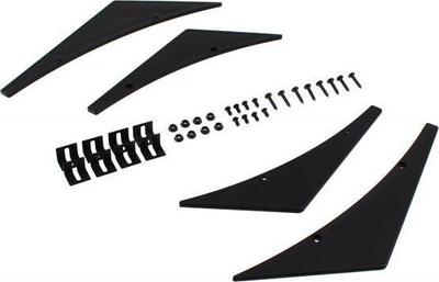 Splitter universal parakolpi MTuning_F, set 4 pjesë, ABS, i zi