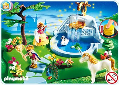 Lodër set Playmobil Princess 4137, Super Set Dream Garden, me shatërvan me ujë