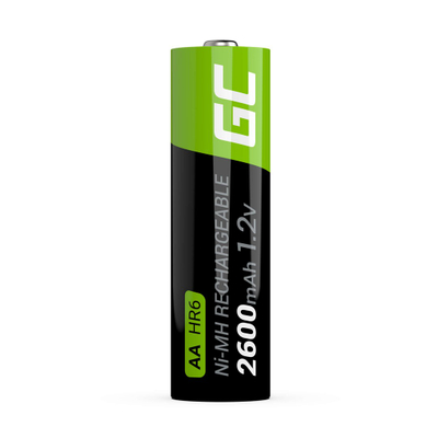 Bateri rikarikueshme AA Green Cell GR05, NiMH 2600mAh, 1.2V, jeshile e zezë