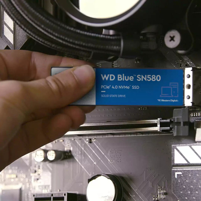 Disk SSD Western Digital Blue SN580 NVMe, 250GB, M.2, PCIe Gen 4, blu