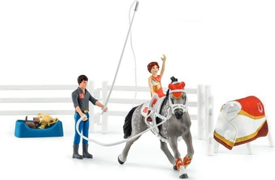 Set loje Schleich Horse Club Mia's Vaulting, figura kalërimi, shumëngjyrësh