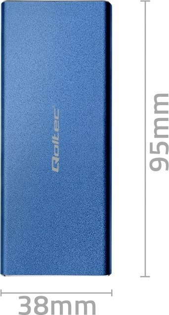 Kuti ekstern Qoltec për SSD M.2 SATA, USB 3.0, 5Gb/s, 2TB, blu