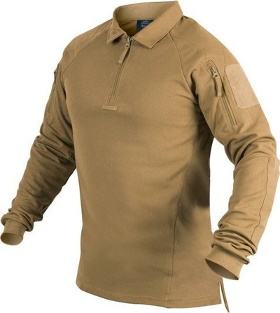 Bluzë polo taktike Helikon-Tex Range, me mëngë t’gjata, material që thahet shpejt, ngjyra coyote