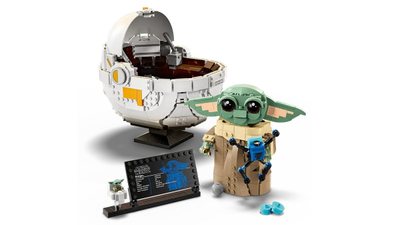 Lodër ndërtimi LEGO Star Wars Grogu with Hover Pram 75403, figurë ndërtuese, 10+ vjeç, shumëngjyrëshe