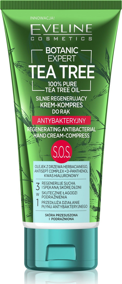 Krem për duar Eveline Botanic Expert Tea Tree, 100 ml