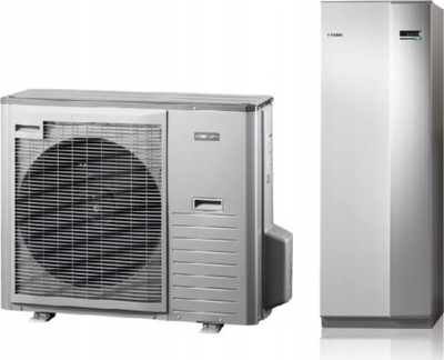 Pompë nxehtësie ajër ujë NIBE AMS 10-8, inverter, për sistem SPLIT, ngjyrë argjendi