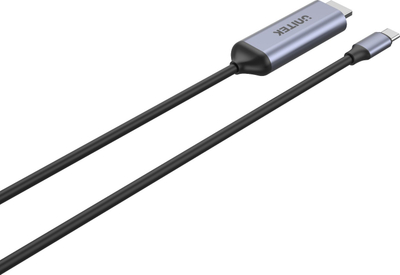 Kabllo USB Unitek V1423B, USB C në HDMI, 1.8 m, gri