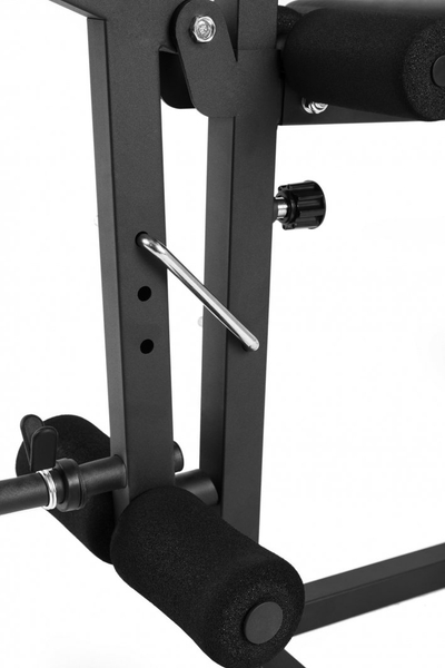 Stol fitness Zipro Ripped, me mbajtëse shtange, preacher curl dhe leg press, i zi