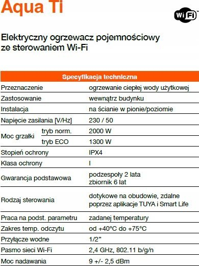 Bojler elektrik Thermoval Capacitive Aqua, 50L, WiFi, i bardhë