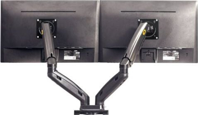 Stendë për monitorë North Bayou F160, për 2 monitorë 17-27", që vihet në tavolinë, e zezë