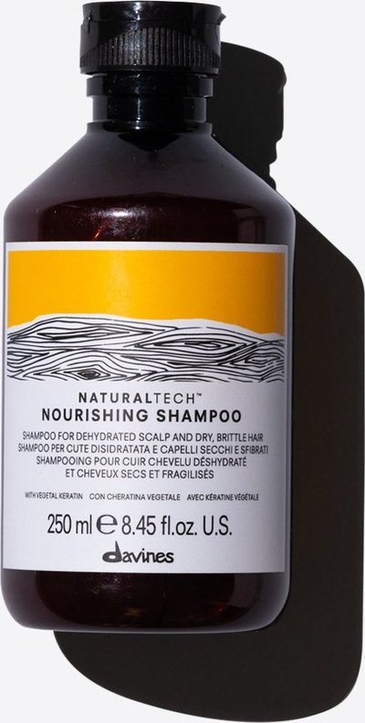 Shampo flokësh Davines Natural Tech Nourishing, për lëkurë koke të tharë dhe flokë të thatë, 250 ml