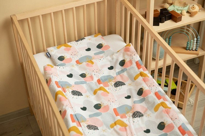 Set shtroje bebesh Sensillo Baby Bedding, jastëk 35x25 cm, batanije 95x75 cm, shumëngjyrësh
