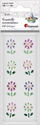 Stickera vetëngjitës me lule kristali Titanum, 13x21mm, set me 8 copë, me ngjyra të ndryshme