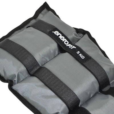 Pesha për kyç Enero Fit, 10 kg 2x5 kg, neopren, gri