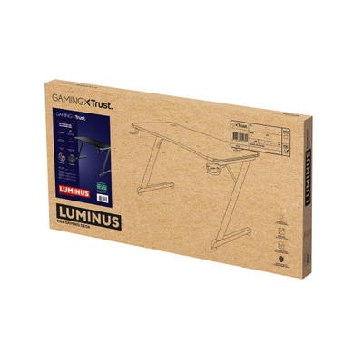 Tavolinë lojërash TRUST GXT 709 Luminus, 1200mm, e zezë